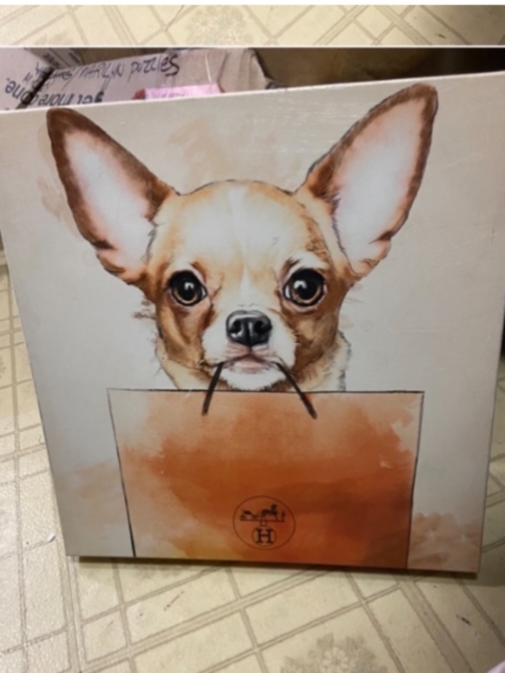 Tan & White Chihuahua Canvas Wall Art - Cute Pet Portrait